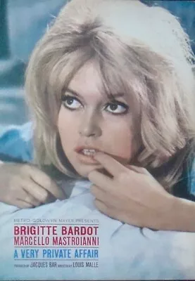 VIE PRIVEE A VERY PRIVATE AFFAIR Japanese Press Movie Poster BRIGITTE BARDOT 62 • $450