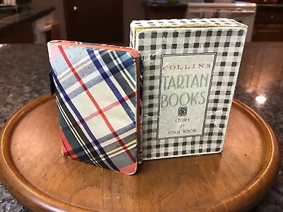 ANTIQUE BOOK MINI TARTAN BOOKS The Story Of JOHN KNOX Scotland Silk Pocket Size • $39.90