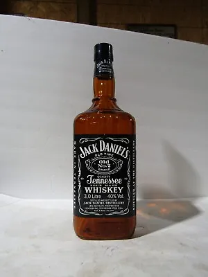 Large Jack Daniels 3 Liter Empty Sealed Backbar Display Glass Bottle • $98