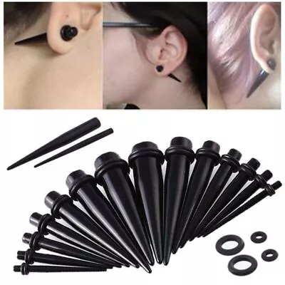 Ear Expander Ear Taper Plug Ear Stretching Kit Plug Set With Ear Tunnels Plug • £5.40