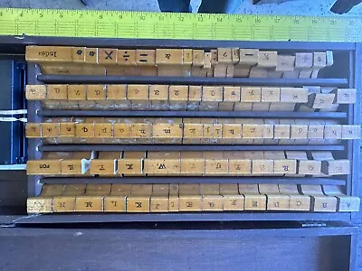 Vintage SIGN &PRICE MARKERS Antique Store Rubber Stamp Set Alphabet & Numbers • $60