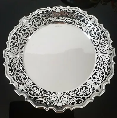 £899.99 • Buy Antique Large Sterling Silver Tray/salver Sheffield 1903 By Walker And Hall 