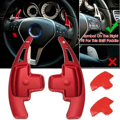 2X Red Steering Wheel Shift Paddle Shifter Extension For Mercedes W176 W212 W246 • $21.37