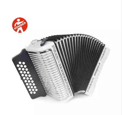 HOHNER 3500 CORONA II 31 Button Diatonic Accordian WHITE W/ BAG / Strap REDUCED! • $1099