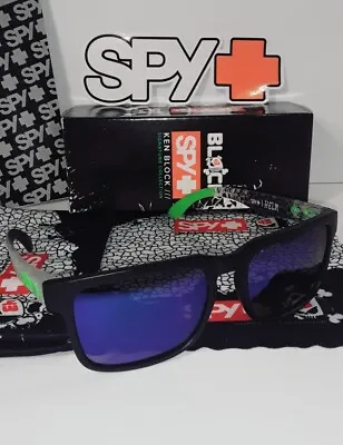 SPY Matte Black & Green Logo Sunglasses Ken Block Helm Spy+ Optics  • $21.99