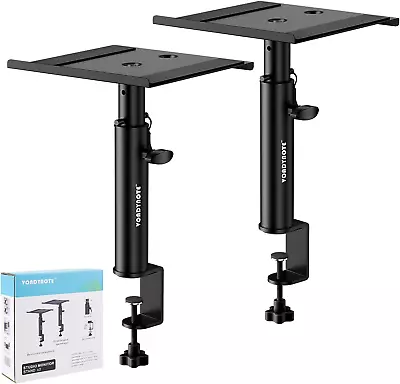 Set Of 2 Studio Monitor Stands Desktop Clamp Speaker Stands Against The Wall • $58.47