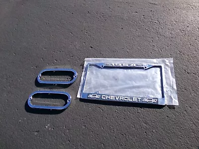 1954 Chevrolet License Plate Frame & Parking Light Frames GM Chevy 54 • $20