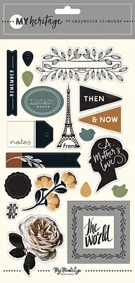 My Minds Eye My Heritage Collection - Chipboard Stickers Her113 • $6.29