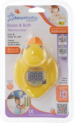 Dreambaby Yellow Duck Room And Bath Water Temperature Indicator Thermometer • £11.90