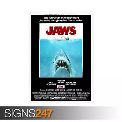 JAWS STEVEN SPIELBERG (ZZ266) MOVIE POSTER Photo Poster Print Art * All Sizes • £6.25