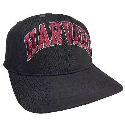 Vintage Harvard University Starter Arch Snapback Hat Cap USA Made Black Color • $100