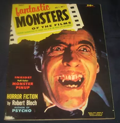 FANTASTIC MONSTERS OF THE FILMS # 1 - (1962 )  Great  Vintage  Monster Mag ! • $34.99