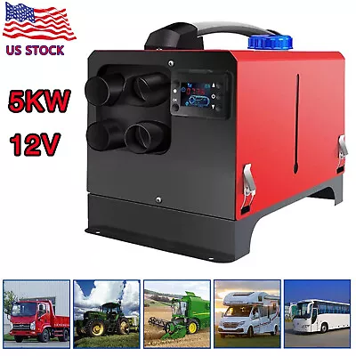 5KW 12V Diesel Air Heater All In One LCD Thermostat Boat Motorhome Truck Trailer • $60