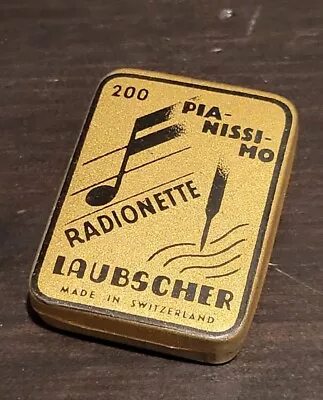 Gramophone Phonograph Needle Tin Nadeldose Laubscher Switzerland  • $24