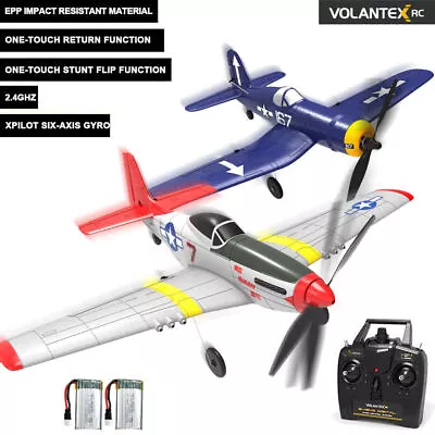 Volantex EPP 400mm P51D Mustang/F4U Corsair Airplane 4Ch 2.4G 6Axis Gyro Fighter • $93.99