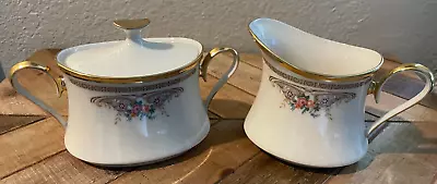 Discontinued Lenox China Dimension Collection Versailles Pattern Sugar & Creamer • $39.99