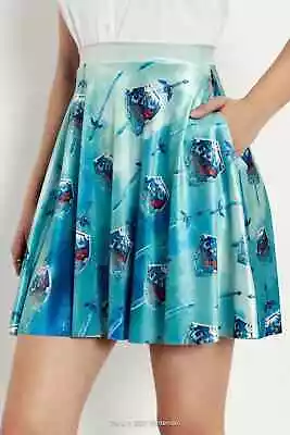 Blackmilk The Legend Of Zelda Hylian Shield Velvet Pocket Skater Skirt X-Large • $99.99