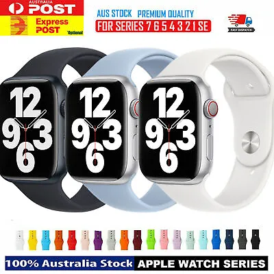 $4.99 • Buy Apple Watch IWatch Sports Band Strap Series 9 SE 8 7 6 5 4 38 40 41 42 44 45 49