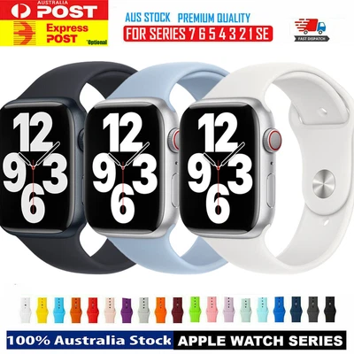 $4.99 • Buy Apple Watch IWatch Sports Band Strap Series 9 SE 8 7 6 5 4 38 40 41 42 44 45 49