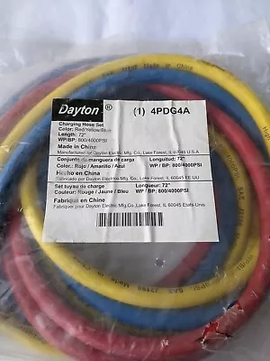 Dayton 4PDG4A Manifold Hose Set72 InRedYellowBlue • $11.03