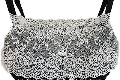 2 X Modesty Panels Quality Stretch French Lace Black / White Small Medium Large • £9.99