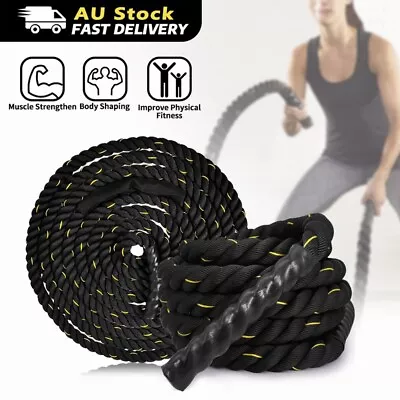 HCE Battle Rope Dia 3.8cm X 9M Length Poly Exercise Workout Strength Training • $65.85