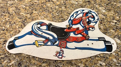 $89.99 • Buy Vintage Circus Carnival Horse Sign Masonite Carousel Fair Folk Art Gas Oil Soda