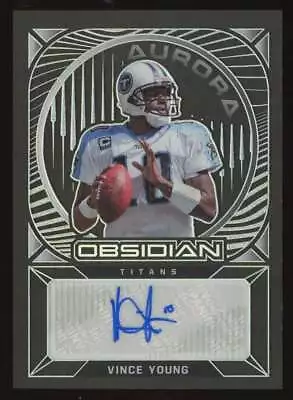 2021 Panini Obsidian Aurora Auto Vince Young #AA-VY Titans Autograph /175 • $19.79