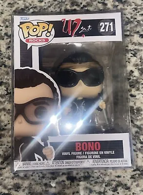 Funko Pop! Pop Rocks: Vinyl: Bono U2 #271 (New) W/ Pop Protector • $14.25