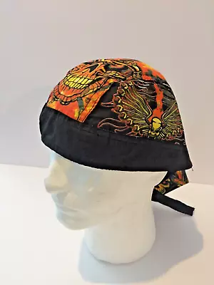 Motor Head Doo Rag Bandana Deluxe Biker Head Wrap Skull Cap With Sweatband • $9.99