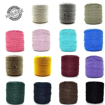 2-3-5 Mm * 25 Colours * Cotton Single Twisted Cord Craft Macrame String Artisan • £8.99