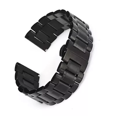 New Metal Watch Bracelet Wristband Stainless Steel Strap Butterfly Buckle E • $7.99
