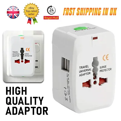 £2.99 • Buy International Adapter Plug AU/UK/US/EU World Traveling 2 USB AC Power Charger