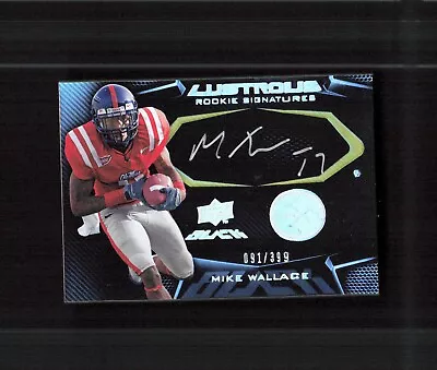 2009 Upper Deck Black #97 Mike Wallace RC Rookie Auto #'d /399 • $12.95