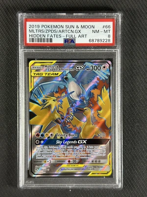 $0.99 • Buy Pokemon Card PSA 8 NM-MT Moltres, Zapdos & Articuno GX 2019 S&M Hidden Fates #66