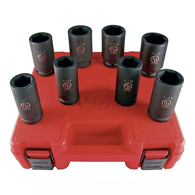 Chicago Pneumatic - SS6008D - 3/4  DR. 8pcs Truck Service Impact Socket Set SAE • $43