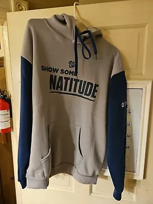  Men’s Washington Nationals Hoodie Sweatshirt  Show Some Natitude 2 Color XL&S • $19.99