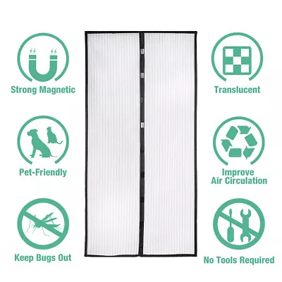 Magnetic Screen Door Mesh Curtain Durable Heavy Duty Mosquito Net Bug Hands Free • $8.74