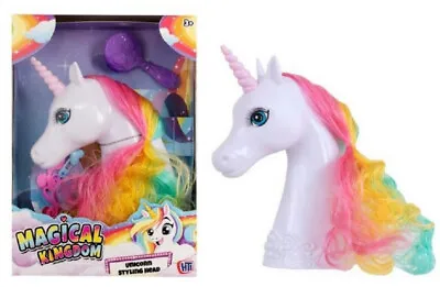 Hti Unicorn Styling Head - 1375834 Mythical Creature Hair Stylist Play Rainbow • £8.39