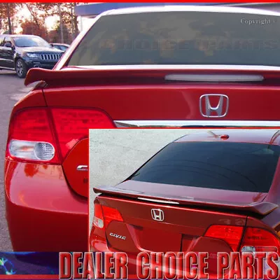 2006 2007 2008 2009 2010 2011 Honda CIVIC Si Sedan Spoiler Wing W/L UNPAINTED • $587.78