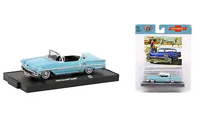 1:64 1958 Chevrolet Impala -- Light Blue/White -- M2 Machines • $19.99