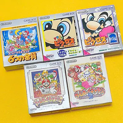 Lot 5 Mario Land 6 Golden Coins Picross 1 2 Game Boy Gallery 1 2 GB With Box • $124.98