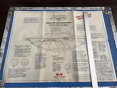 1987 WOW Lazer Tag Starlyte Pro Care Instructions Document Blueprints Ephemera • £13.72