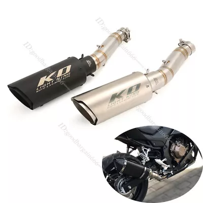 For Honda CBR300R CB300F 2015-2023 Exhaust Tips Mid Pipe 51mm Muffler Silencers • $104.19