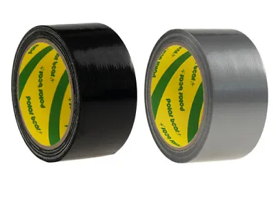 Duct Gaffer Heavy Duty Strong Waterproof Cloth Tape 48mm X 50m Silver Black • £8.02