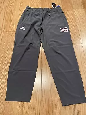 Adidas Mississippi State Bulldogs Woven Pants Game Day Mens Size L GE2807 Team • $99.99