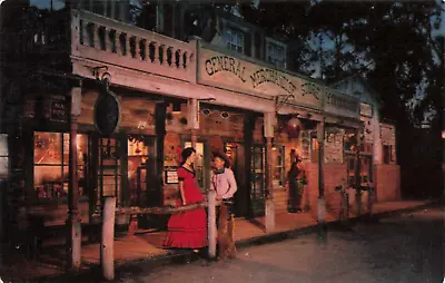 Ghost Town CA California General Merchandise Store At Night Vintage Postcard • £6.17