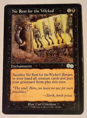 MTG - Misprint - Crimped - No Rest For The Wicked X1 VG+ Urza's Saga MTG • $16.99
