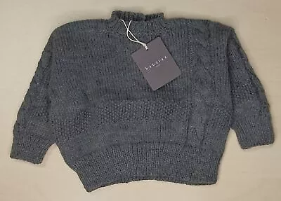 Baby Sweater Grey Designer Baby Clothing Fantastic Quality Merino Wool • $23.30