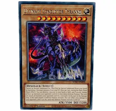 YUGIOH Ultimate Conductor Tyranno WISU-EN009 Rare Card 1st Edition NM-MINT • £0.99